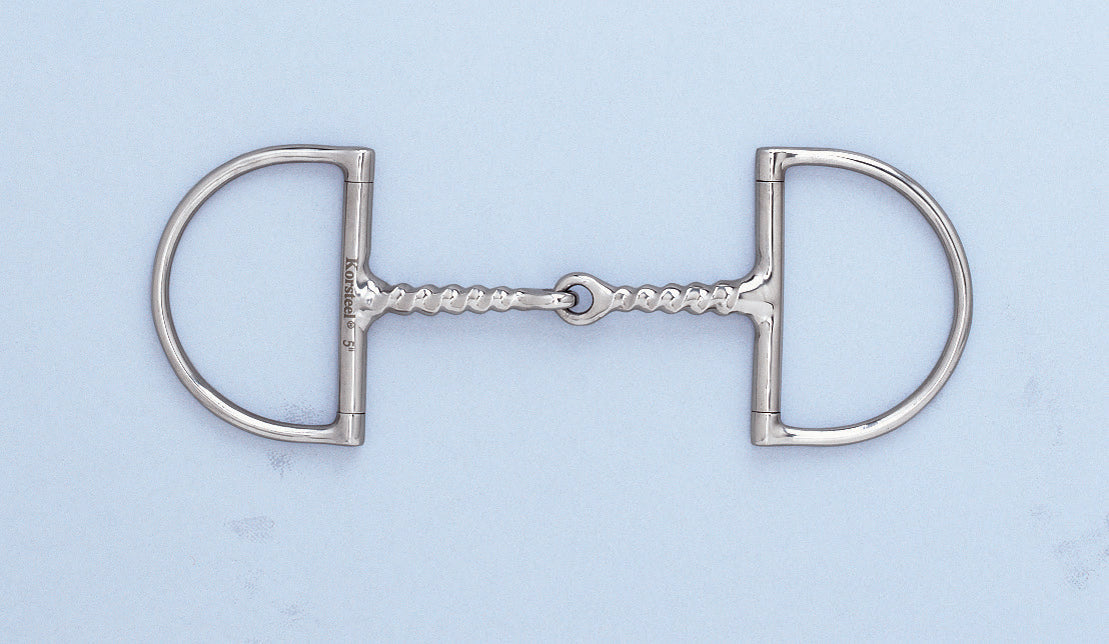Corkscrew Snaffle Hunter D-Ring Bit