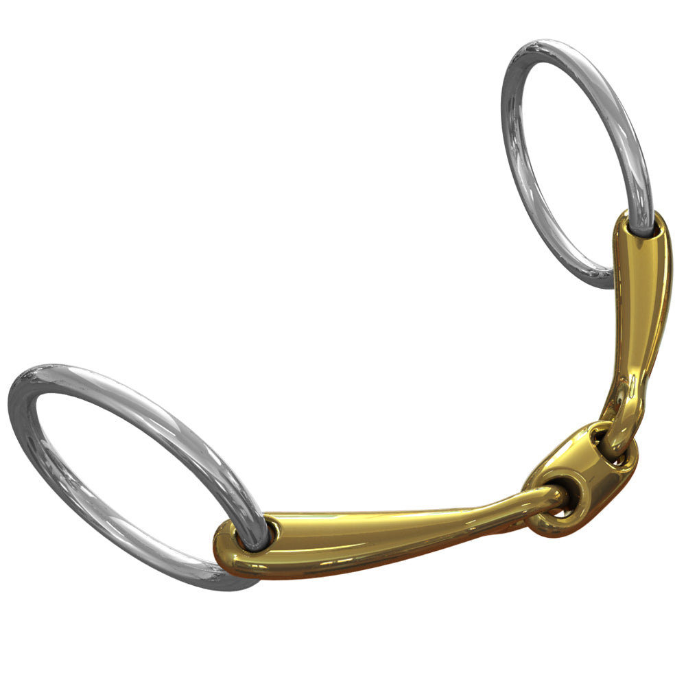 Pony Tranz Angled Lozenge Loose Ring Bit - 10 mm mouth; 45 mm rings