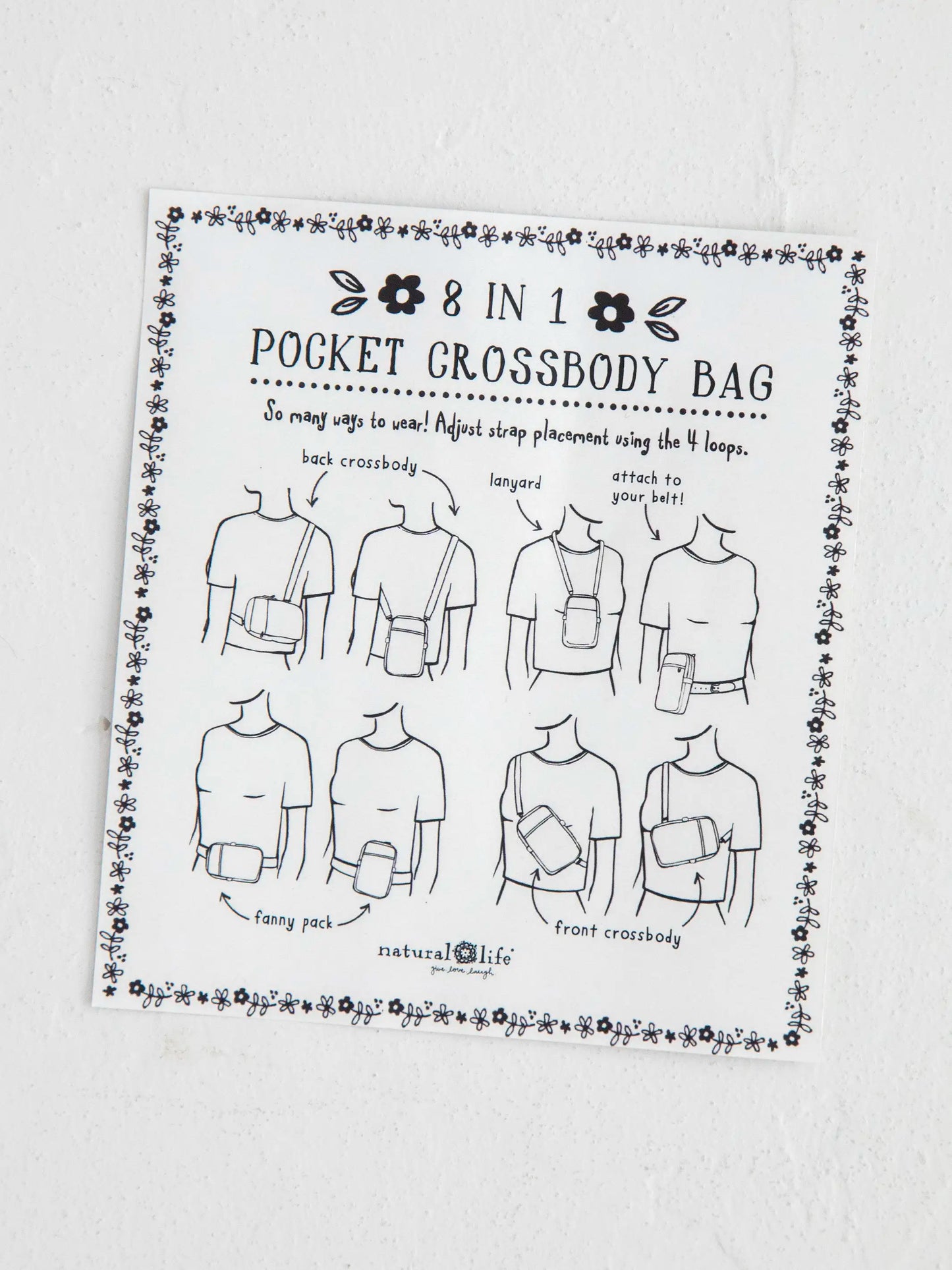 8-in-1 Pocket Crossbody - Blue Patchwork