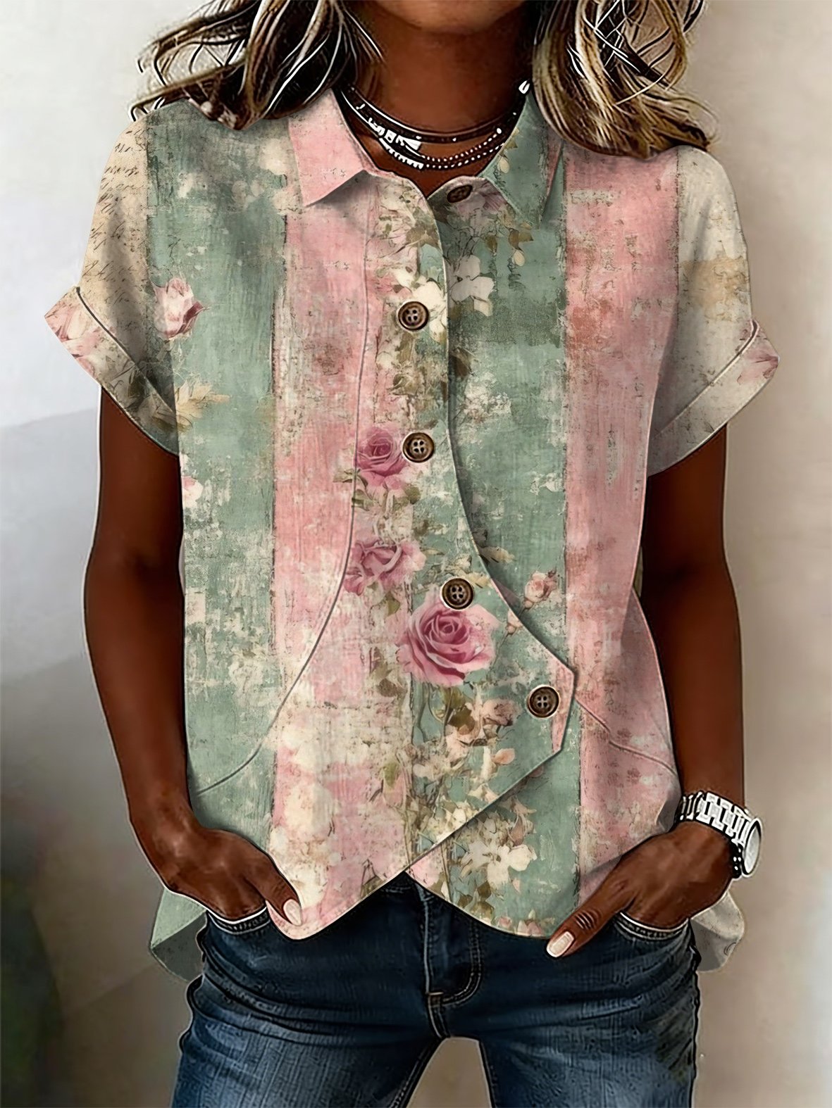 Women's Casual Cotton-Linen Spring Shirt