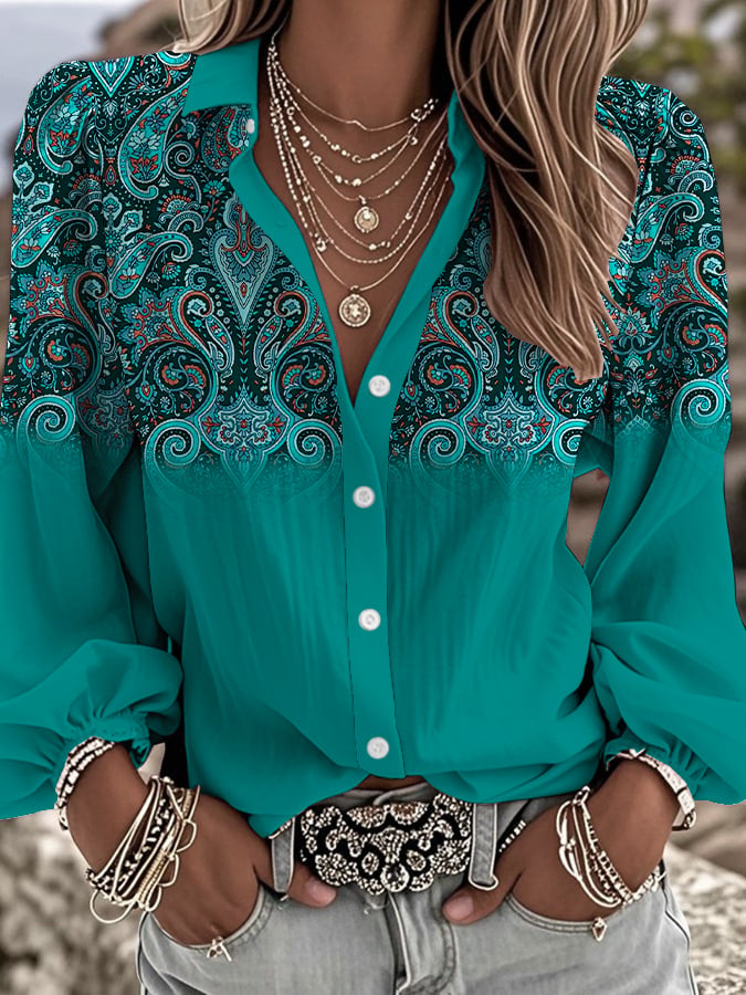Women's Western Style Vintage Graphic Print Comfort Shirt T-Shirt