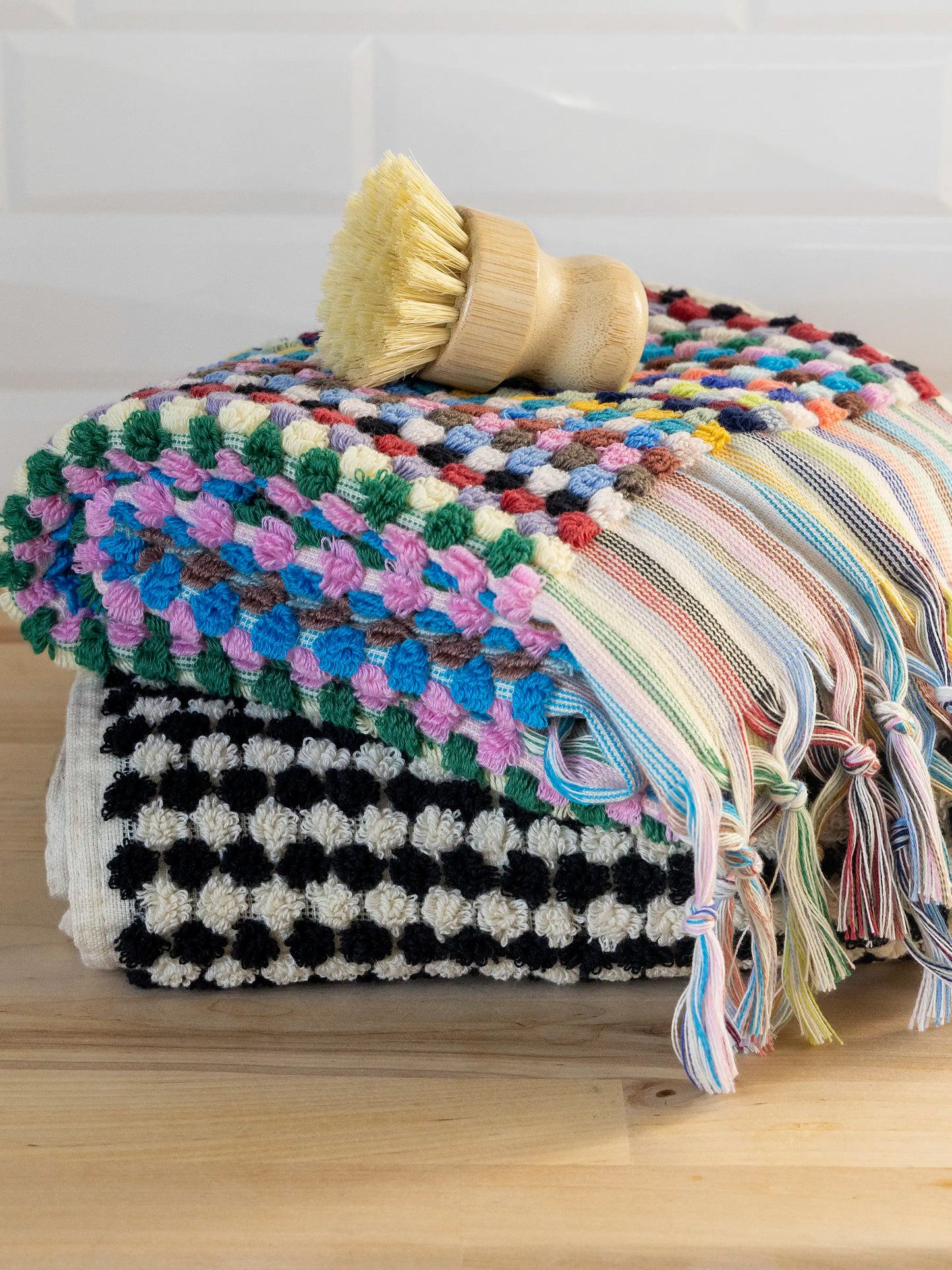 Turkish Cotton Woven Hand Towel - Rainbow