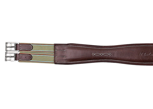 Contour Shaped Padded Leather Girth