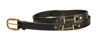 " Snaffle Bit Belt with Brass Snaffle Bits & Buckle