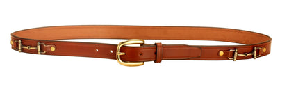" Snaffle Bit Belt with Brass Snaffle Bits & Buckle