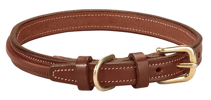 Narrow Square-Raised Dog Collar with Nameplate Space