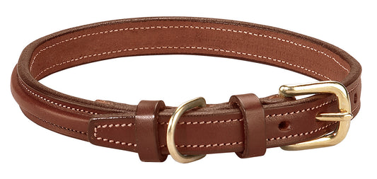 Narrow Square-Raised Dog Collar with Nameplate Space