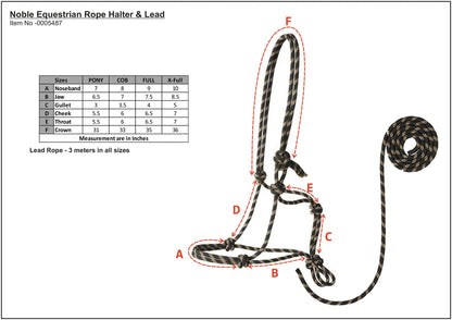 Rope Halter with Lead
