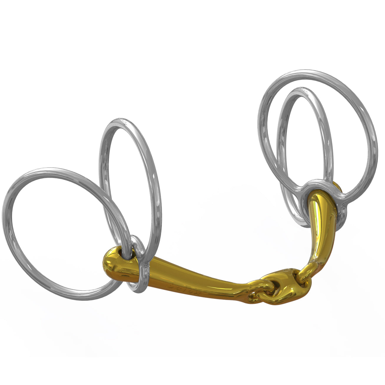 Tranz Angled Lozenge Jumpers' Choice Double-Ring Bit - 16 mm mouth; 60 mm rings