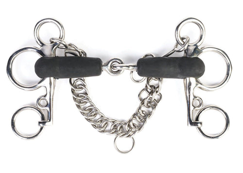 Shires Jointed Short Shank Rubber Pelham Bit