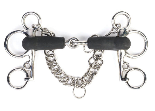 Shires Jointed Short Shank Rubber Pelham Bit