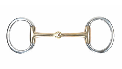Shires Brass Alloy Flat Ring Jointed Eggbutt Bit