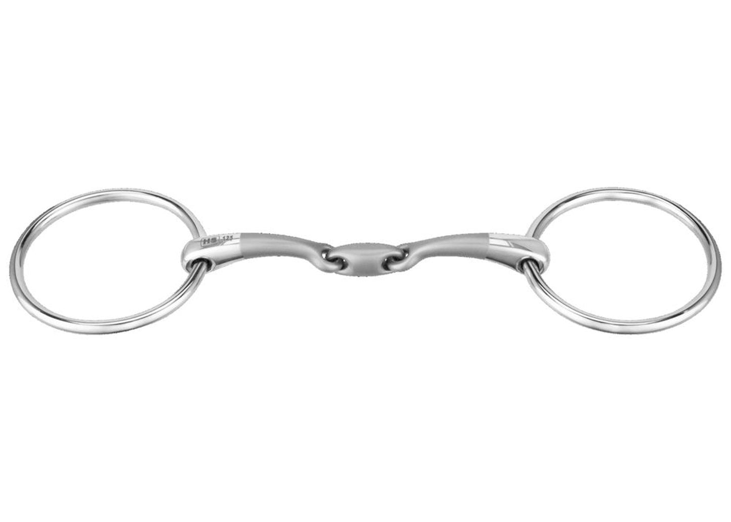 Satinox Double-Jointed Loose Ring Snaffle Bit with 14mm Mouth/70mm Rings