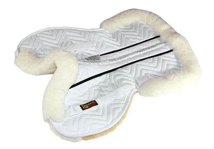 FXK Technology Classic Sheepskin Half Pad with Rolled Edges