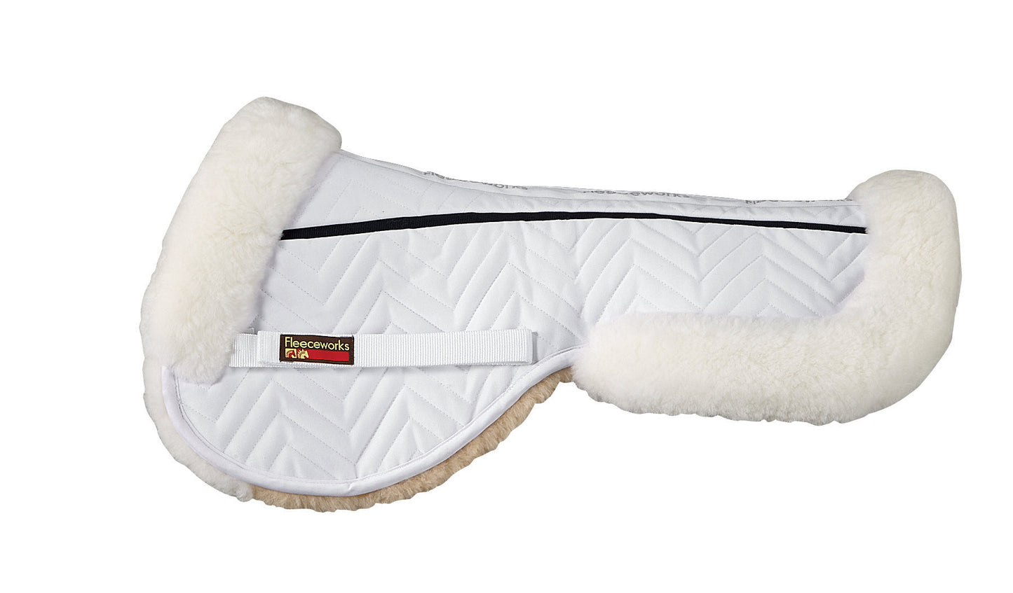 FXK Technology Classic Sheepskin Half Pad with Rolled Edges