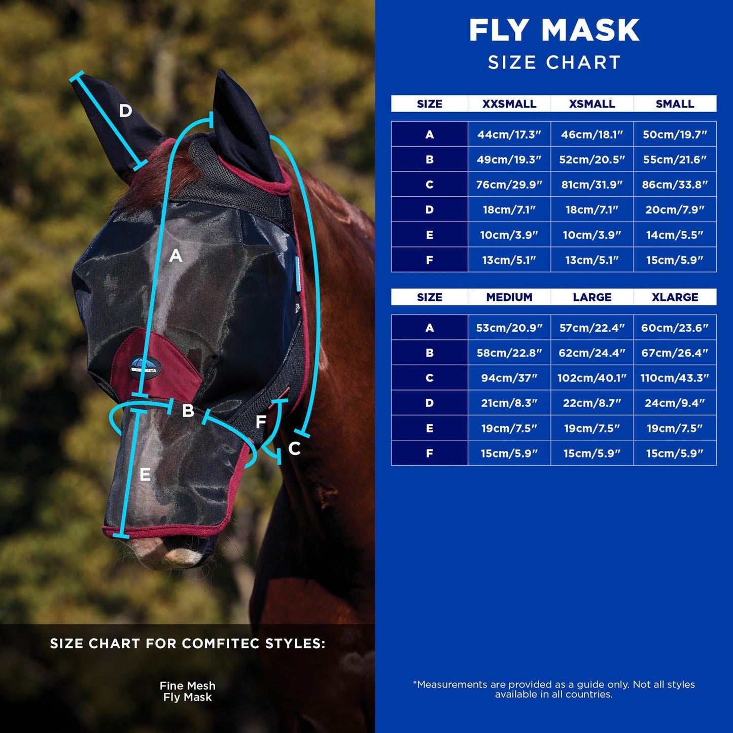 Fine Mesh Fly Mask with Ears and Nose