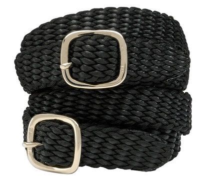 Braided Nylon Spur Strap with Silver Buckle