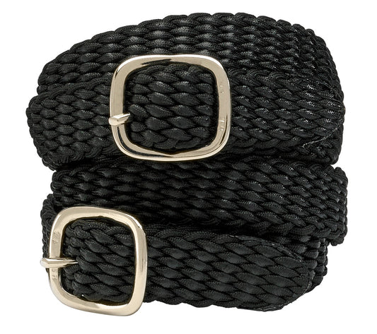 Braided Nylon Spur Strap with Silver Buckle