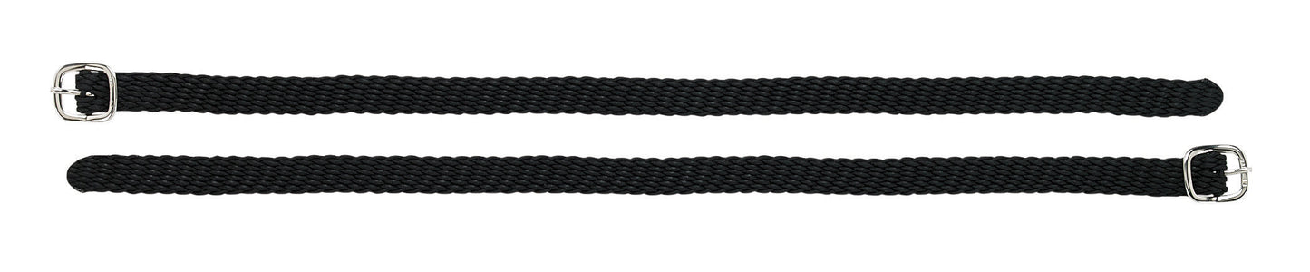 Braided Nylon Spur Strap with Silver Buckle