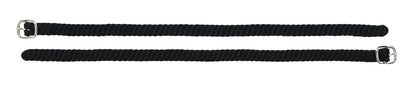 Braided Nylon Spur Strap with Silver Buckle