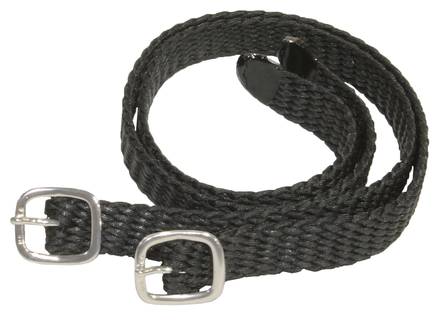 Braided Nylon Spur Strap with Silver Buckle
