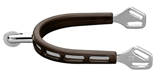 Ultra Fit Brown Grip Small Round Rowel Spurs