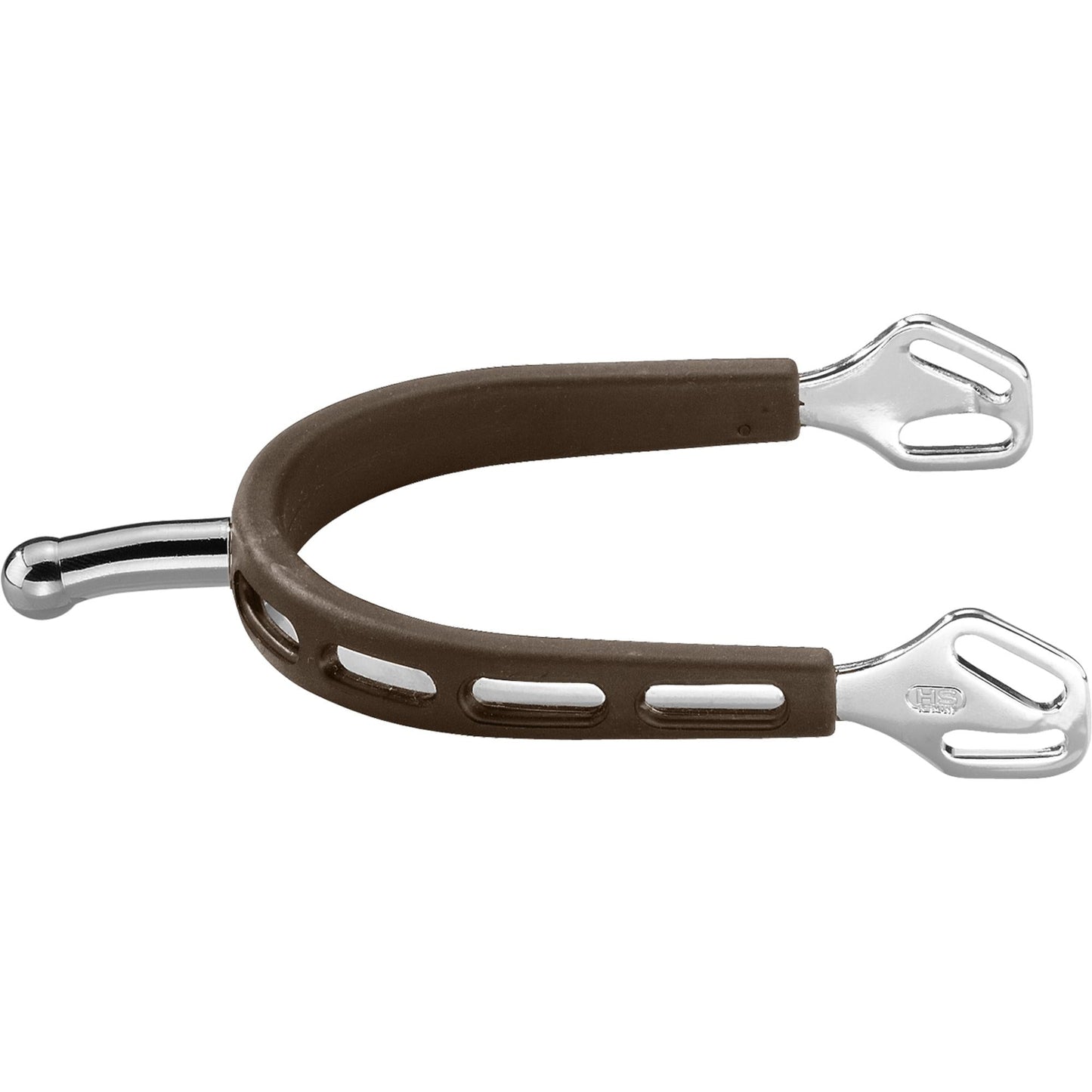 Ultra Fit Brown Grip Small Round Rowel Spurs