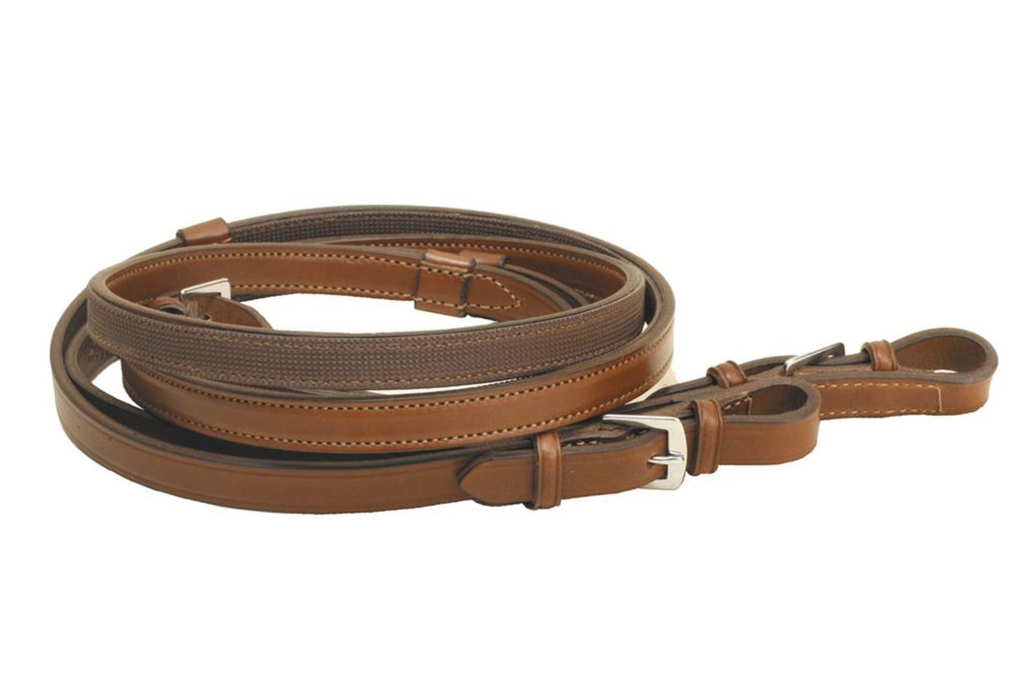 Rubber-Lined Leather Reins