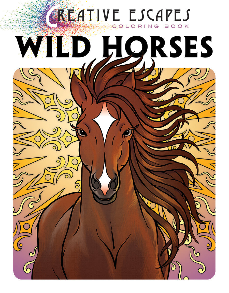 Creative Escapes Coloring Book: Wild Horses