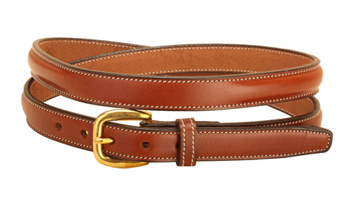 /4" Raised Belt with Brass Buckle & Nameplate Space