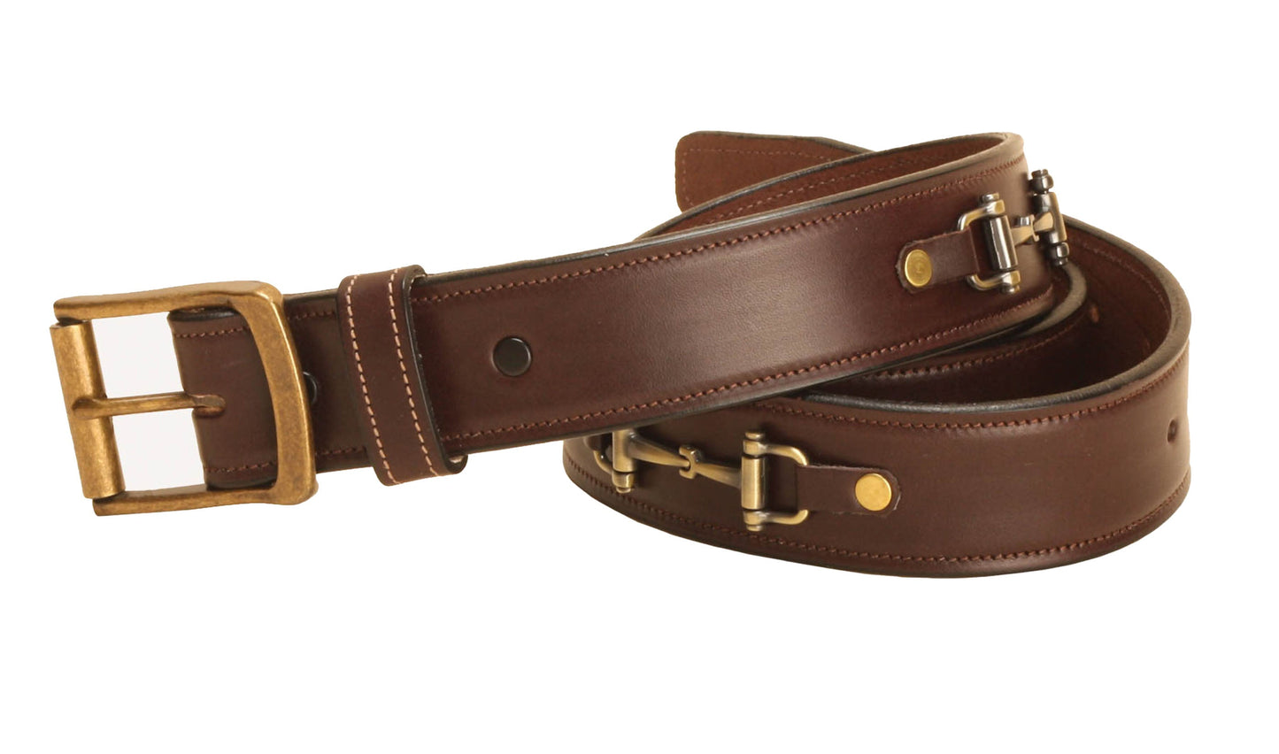 1/2" Belt with Nickel Snaffle Bits
