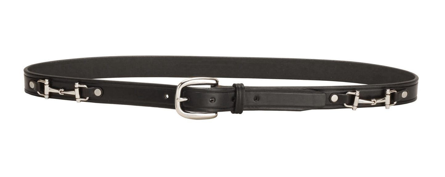 " Snaffle Bit Belt with Nickel Snaffle Bits & Buckle