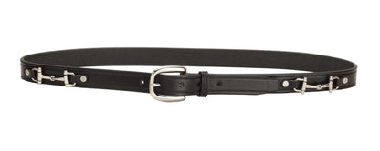 " Snaffle Bit Belt with Nickel Snaffle Bits & Buckle