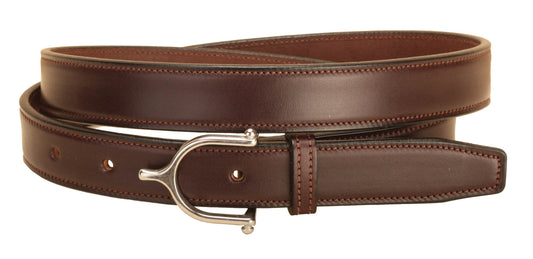 " Stitched Belt with Stainless Steel Spur Buckle