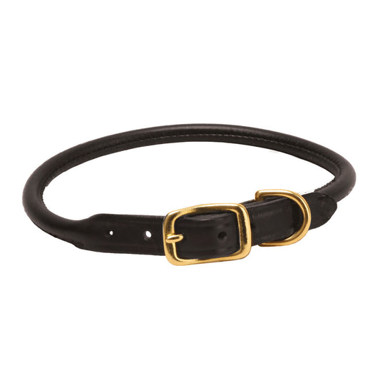 Rolled Leather Dog Collar