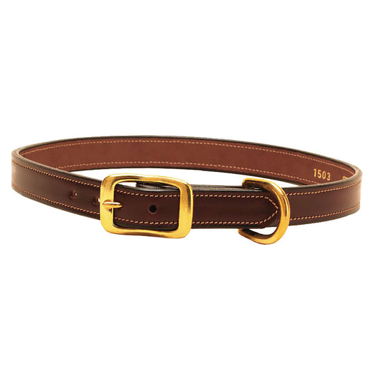 Saddle-Stitched Leather Dog Collar
