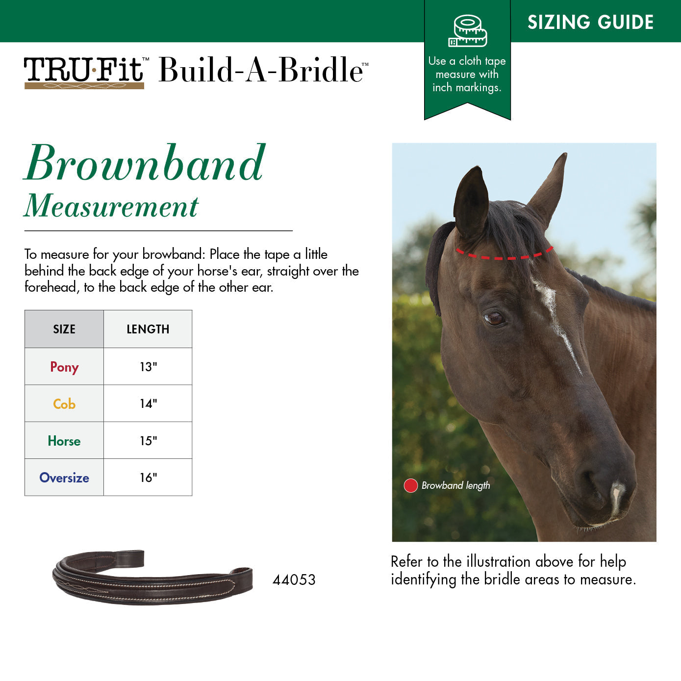 Fancy-Stitched Browband
