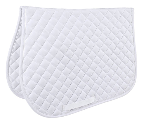 Quilted White All-Purpose Saddle Pad