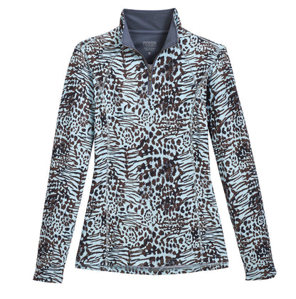 Ladies’ Meredith Print Quarter-Zip Shirt