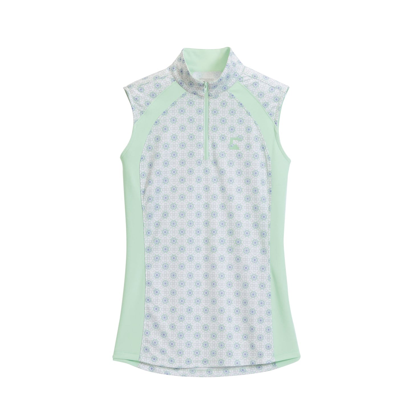 Ladies’ Airflow Quarter-Zip Print Sleeveless Shirt