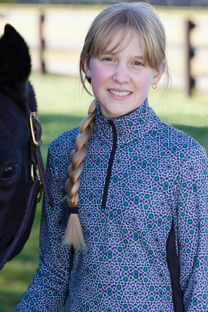 Kids’ Rail Side Quarter-Zip Tech Top