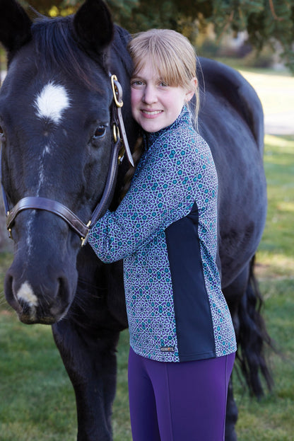 Kids’ Rail Side Quarter-Zip Tech Top