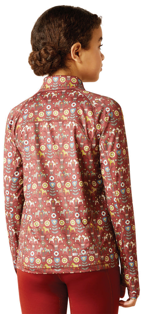 Kids’ Lowell Quarter-Zip Print Base Layer 2.0
