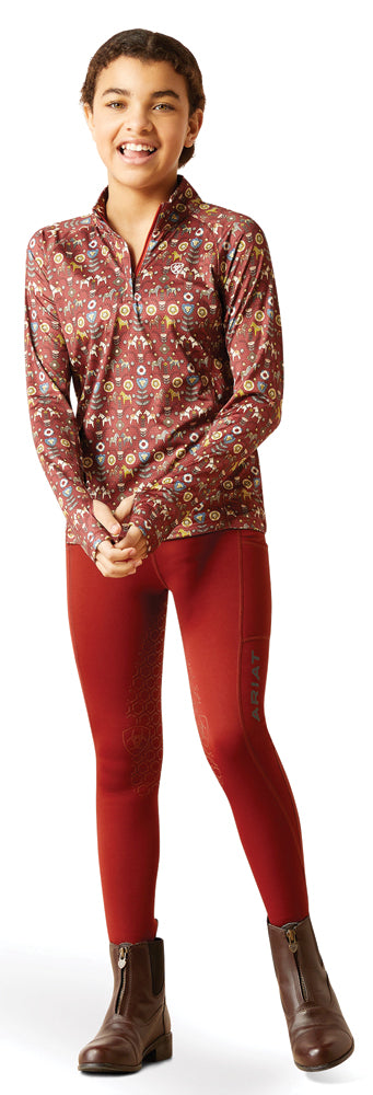Kids’ Lowell Quarter-Zip Print Base Layer 2.0
