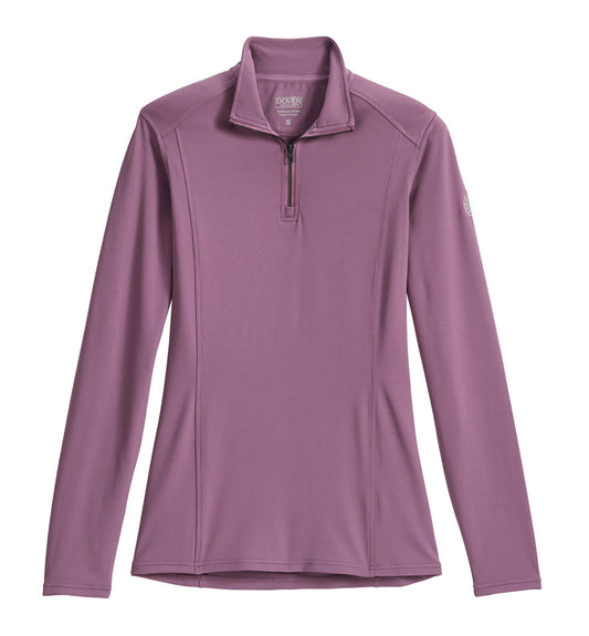 Ladies’ Leona Solid LuxTech Quarter-Zip Shirt