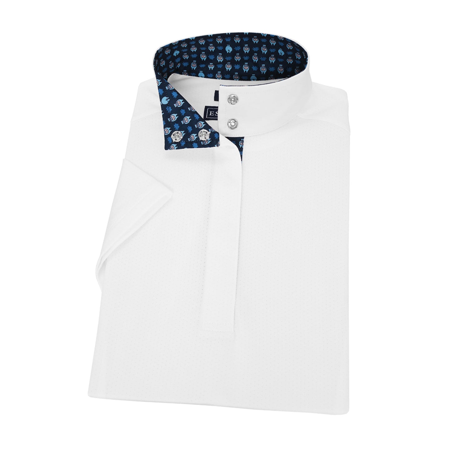 Straight Collar Short Sleeve Show Shirt
