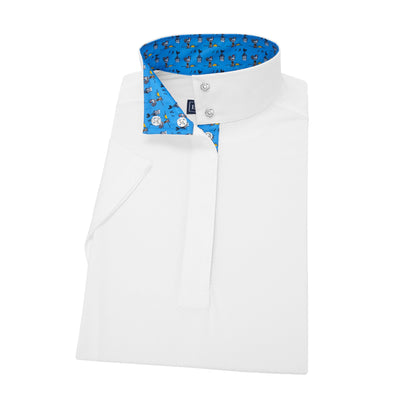 Straight Collar Short Sleeve Show Shirt