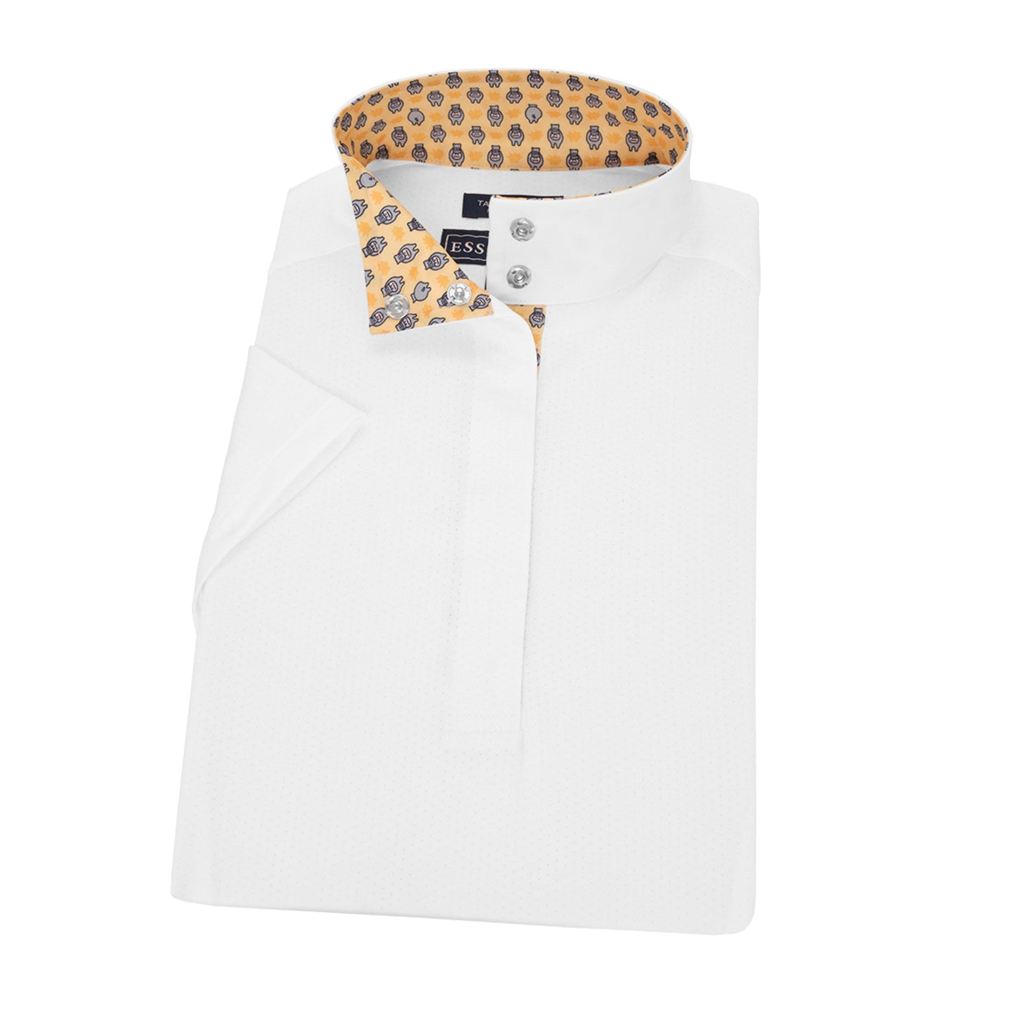 Straight Collar Short Sleeve Show Shirt