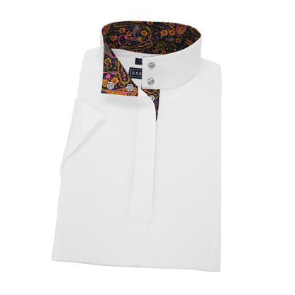 Straight Collar Short Sleeve Show Shirt