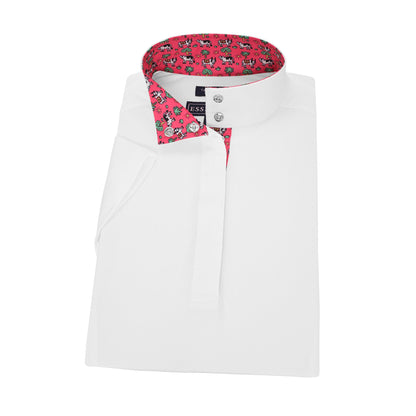 Straight Collar Short Sleeve Show Shirt
